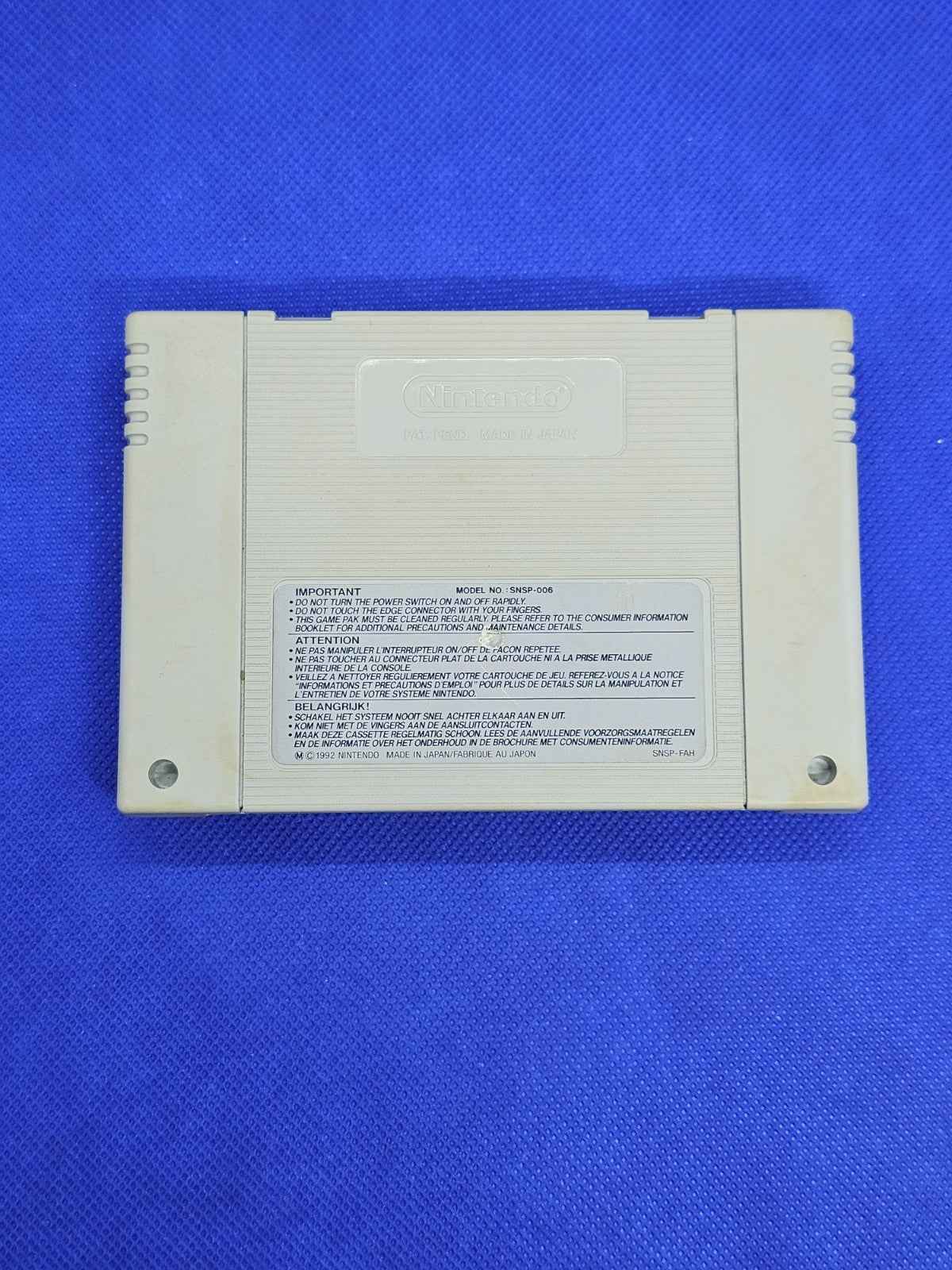 Street Fighter II Super Nintendo SNES PAL FAH Capcom 1992 cartouche seule