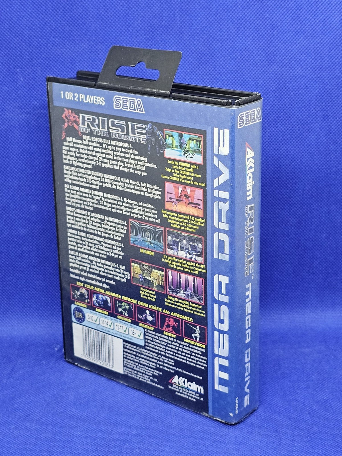 Rise of the Robots Sega Mega Drive PAL boîte cartouche Acclaim 19942