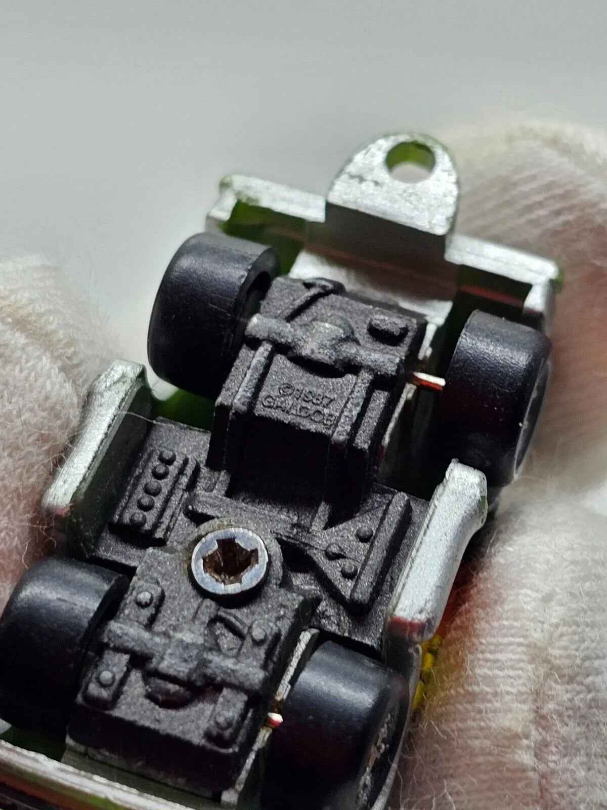 Micro Machines Chevrolet Van, 70s Silver Orange Black Yellow, Galoob 1987