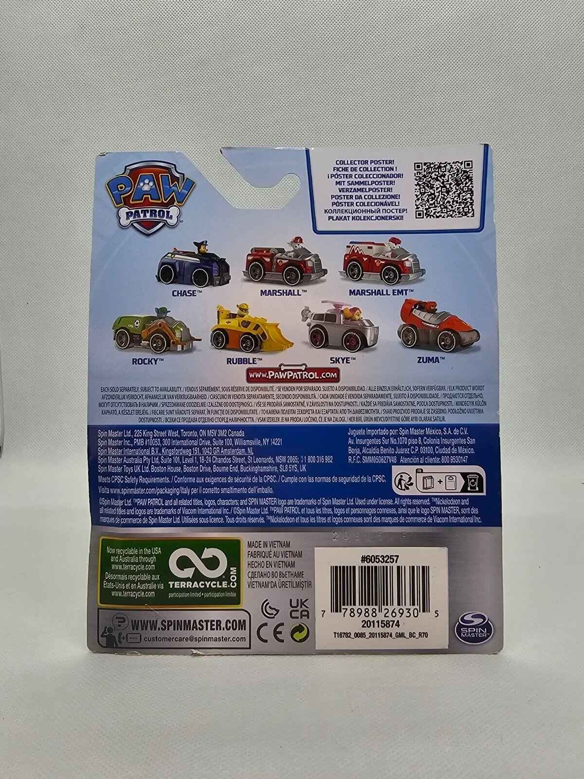Paw Patrol Chase True Metal – Voiture Miniature Spin Master Nickelodeon Neuf