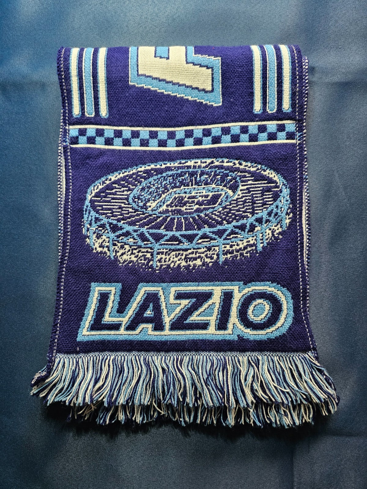 Écharpe Supporter Lazio Rome 1900, Football Italien, Bleu Blanc, Vintage2