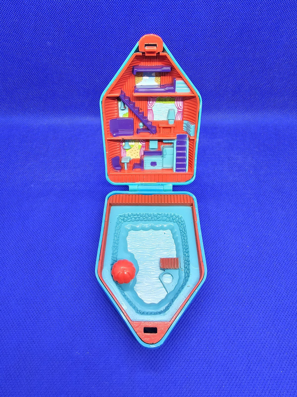 Petite Princess Lake House Mini Playset Vintage 1990 Coffret Bleu Incomplet2