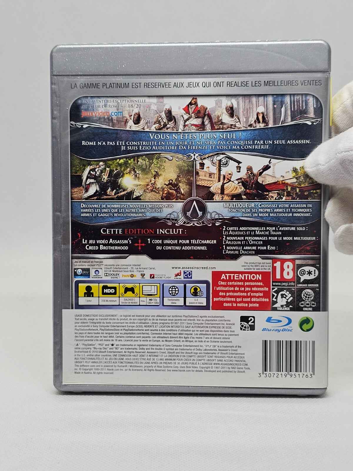 Assassin's Creed Brotherhood, Édition Spéciale Platinum, Ubisoft PS3, 2010, Comp