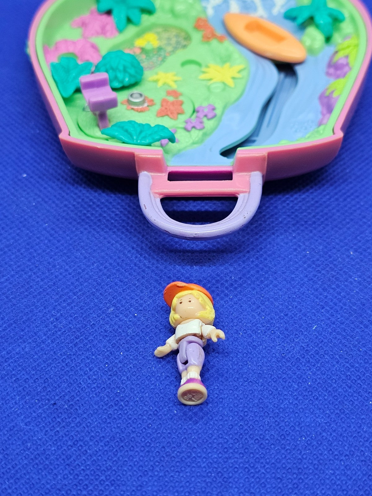 Polly Pocket Jungle Adventure Bluebird 1996 Sac à Dos Vintage Incomplet Figurine3