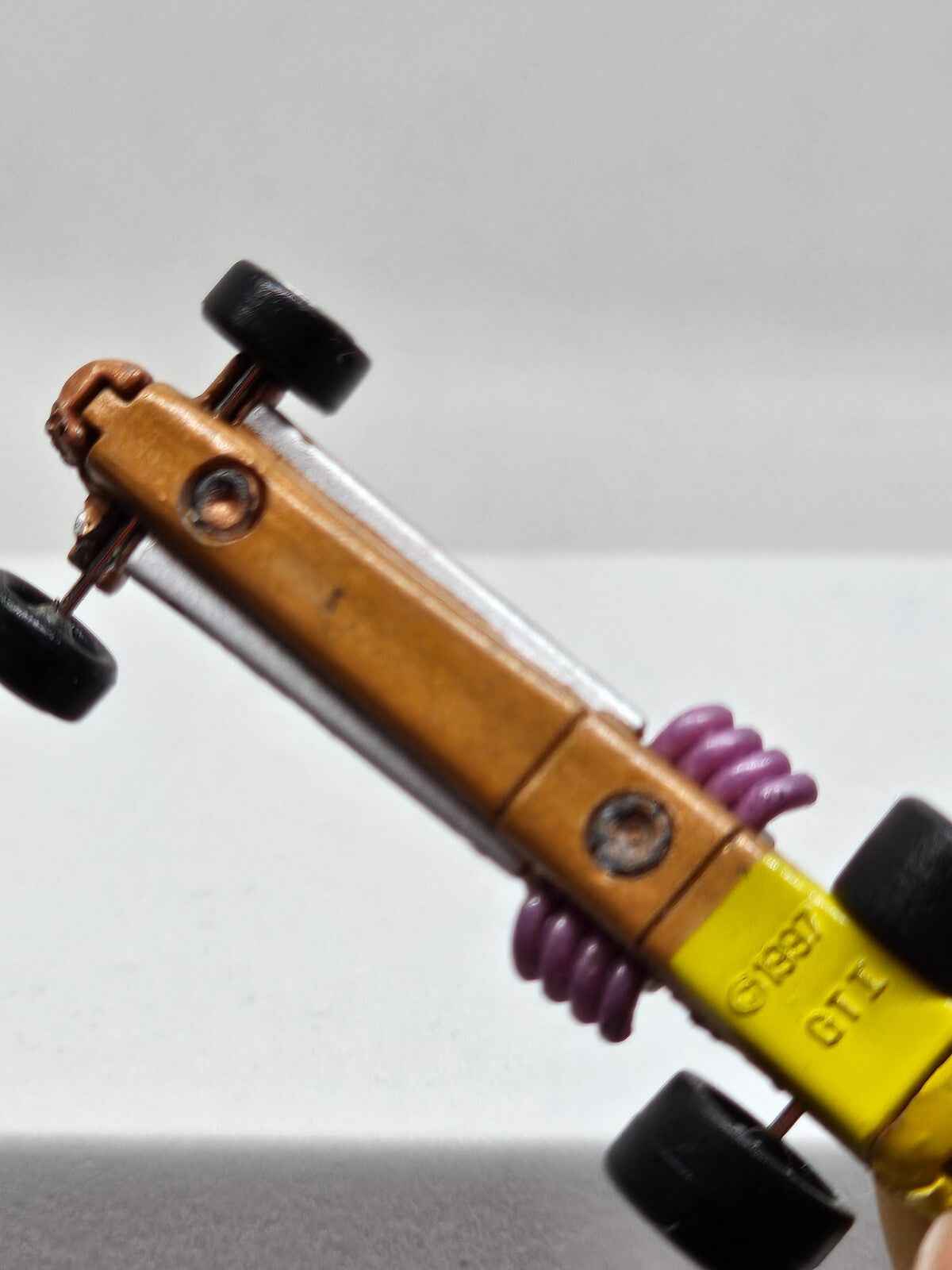 Micro Machines Slingshot Dragster, Galoob GTE, 1993, Cuivré
