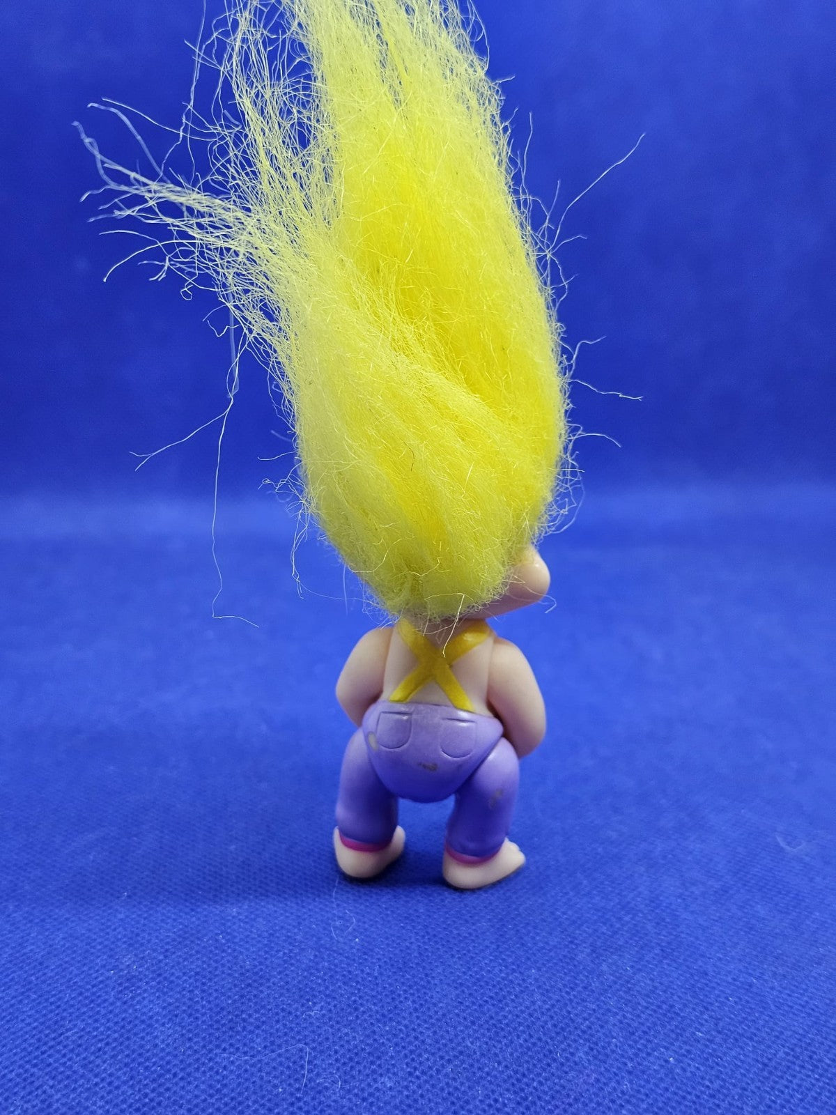 Troll Applause Vintage 1991 Cheveux Jaunes Salopette Violette 14 cm4