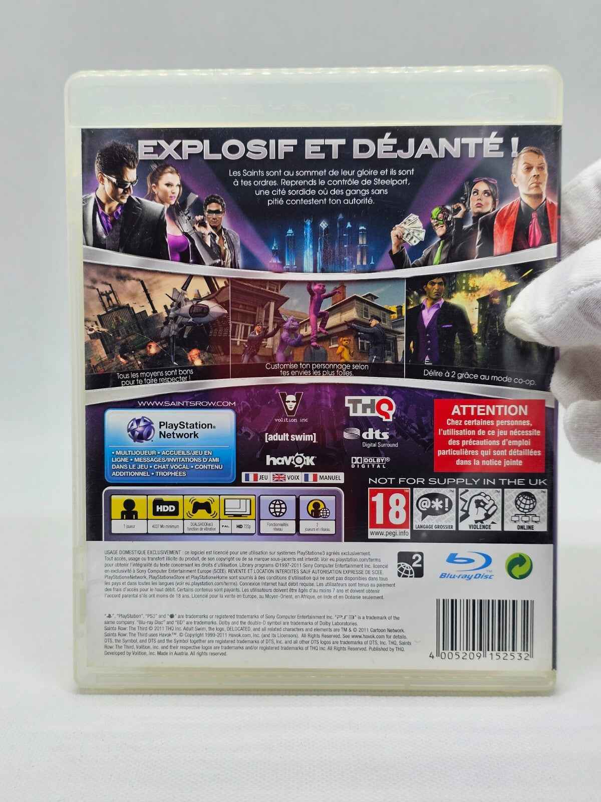 Saints Row The Third, Action, THQ, 2011, PS3, sans notice