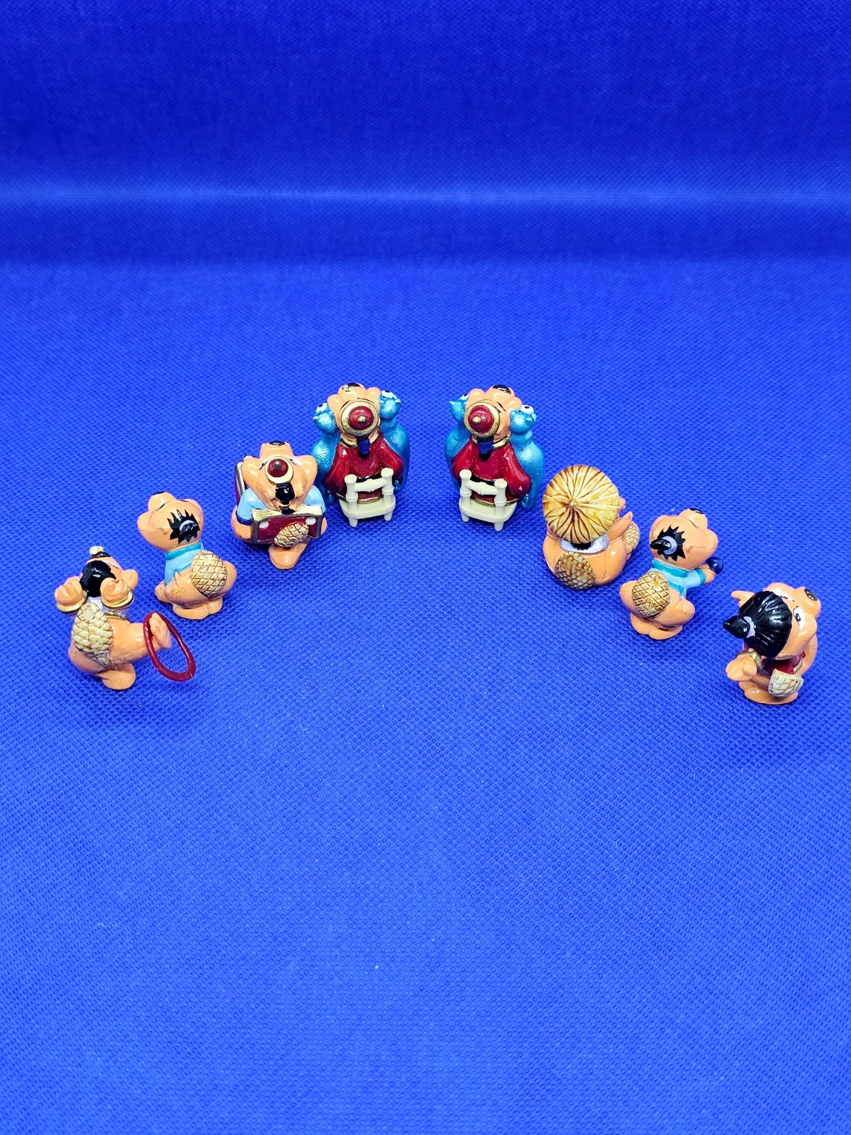 Lot 8 Figurines Les Castors Chinois, Kinder Surprise, Ferrero, 19964