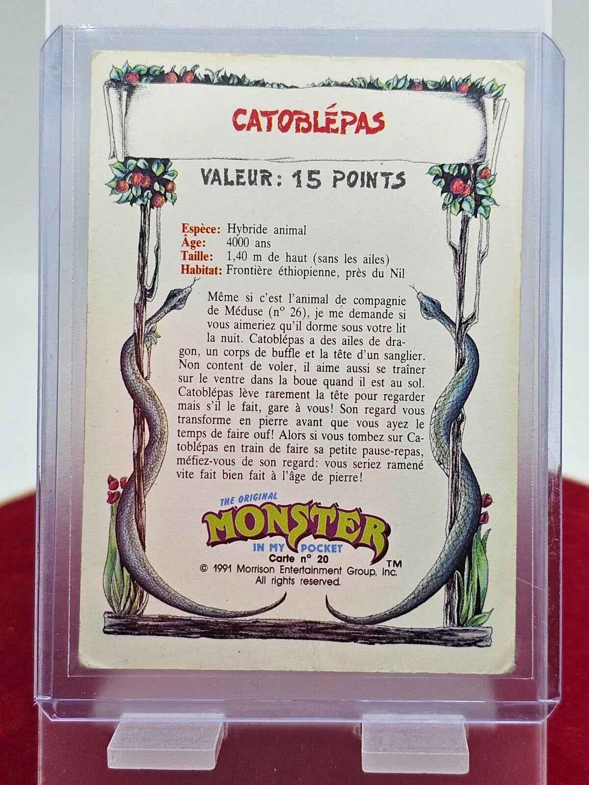 Carte - FR - VF - Monster In My Pocket MIMP - Cateblépas