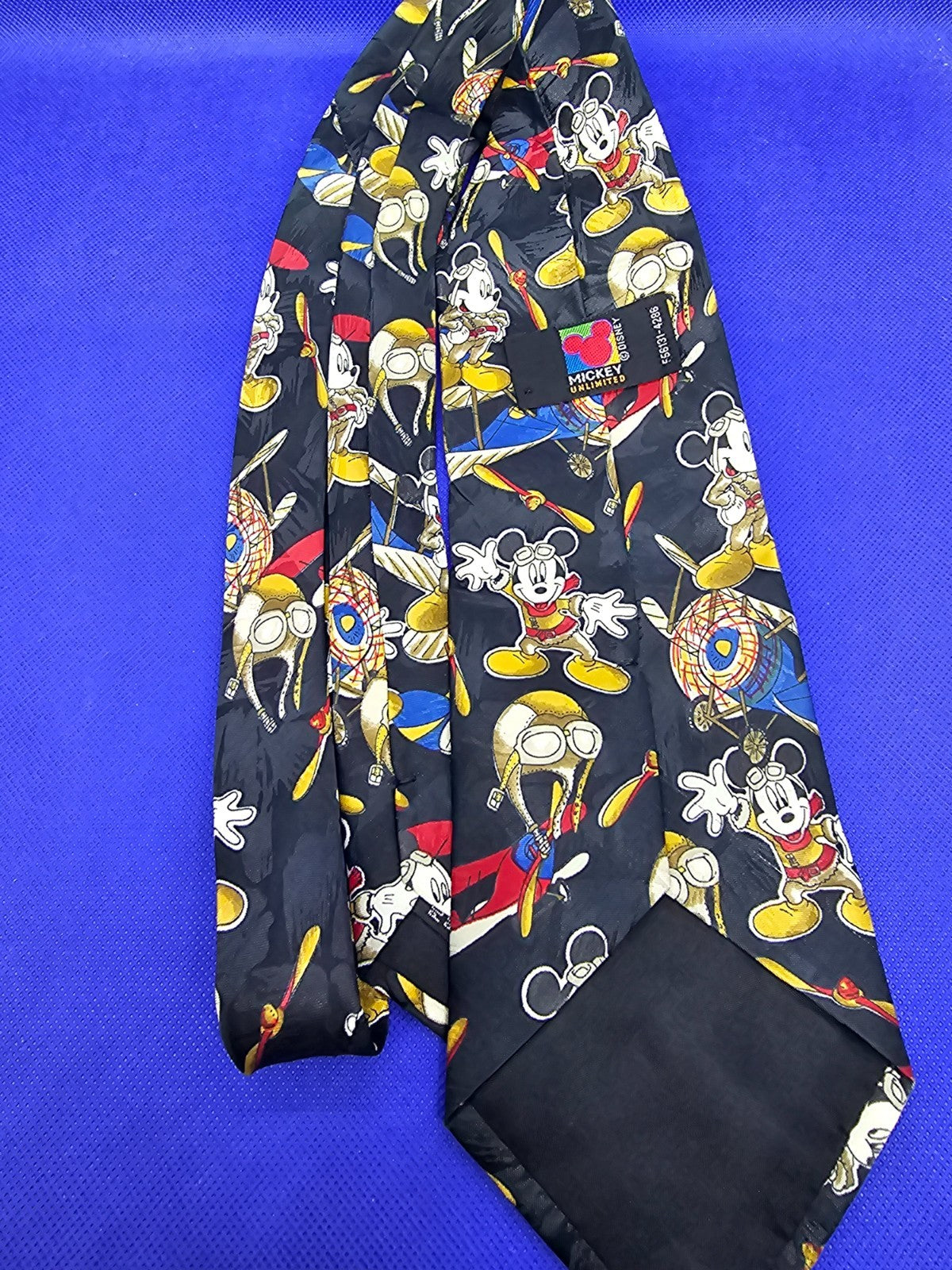 Cravate Mickey Mouse Aviation Disney Mickey Unlimited Vintage Années 901