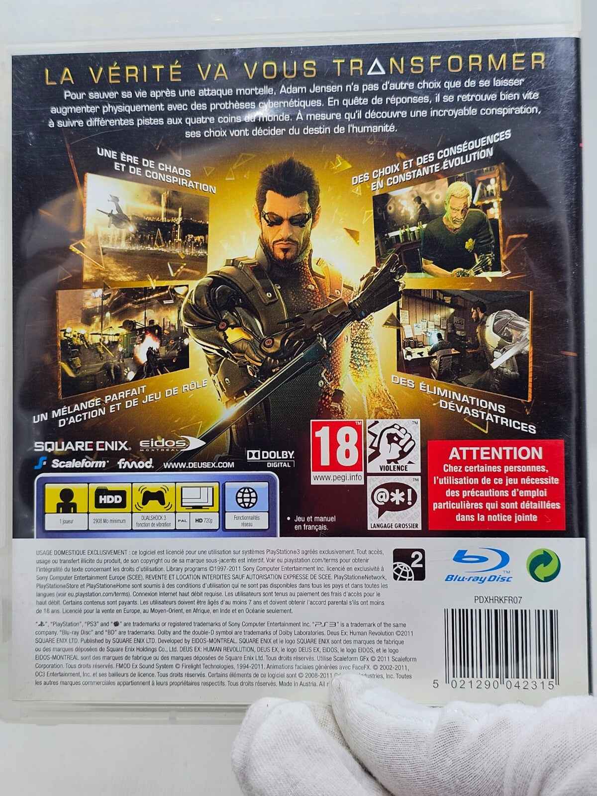 Deus Ex Human Revolution, RPG Action Futuriste, PS3, Square Enix, 2011