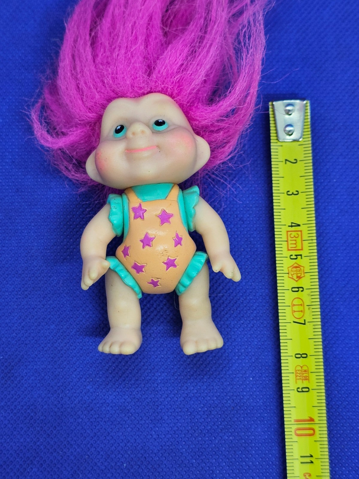 Baby Troll Magic Trolls Applause 1991 cheveux roses étoiles 8 cm6