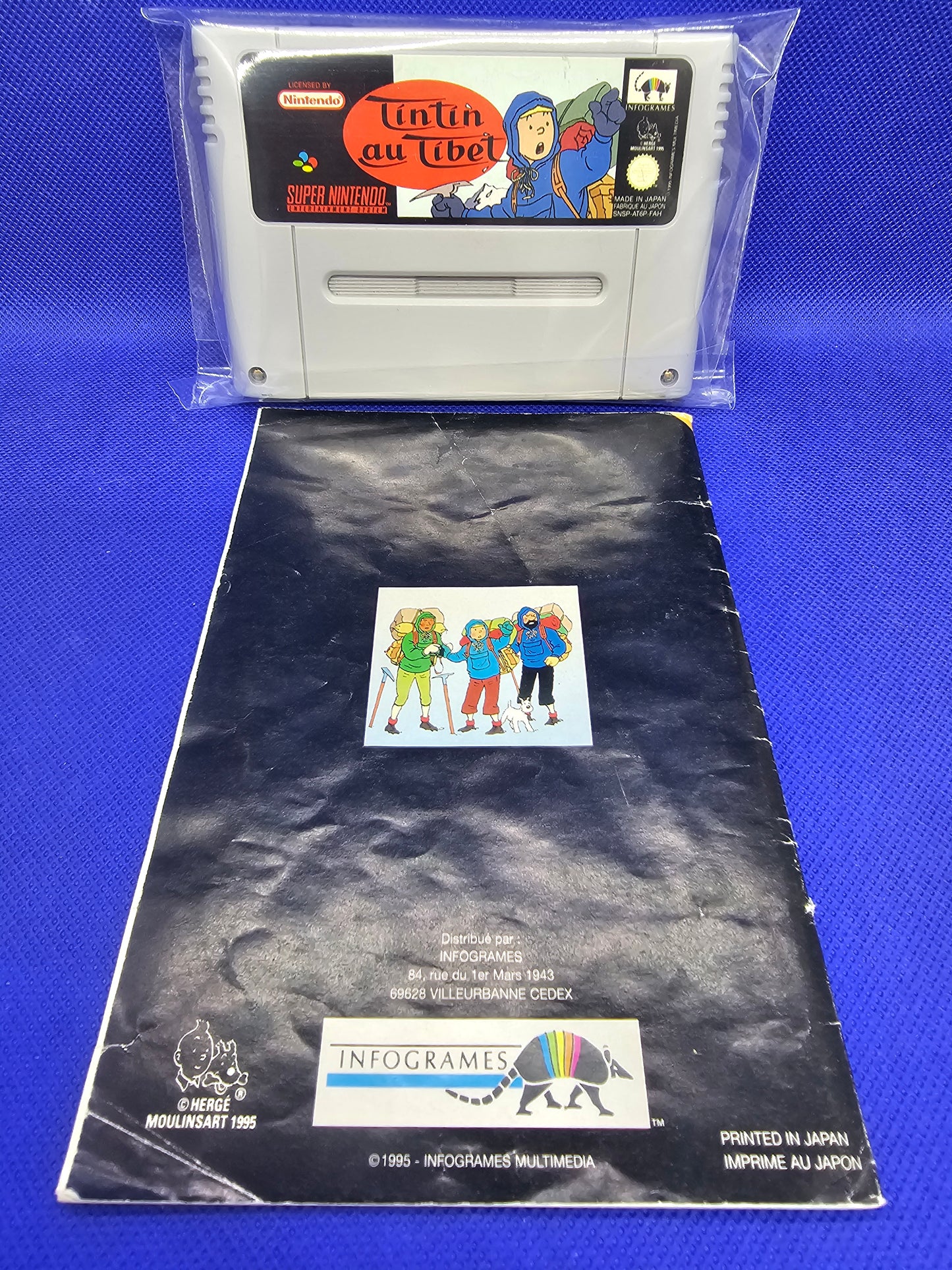Tintin au Tibet Super Nintendo SNES PAL FAH Cartouche Officielle Infogrames