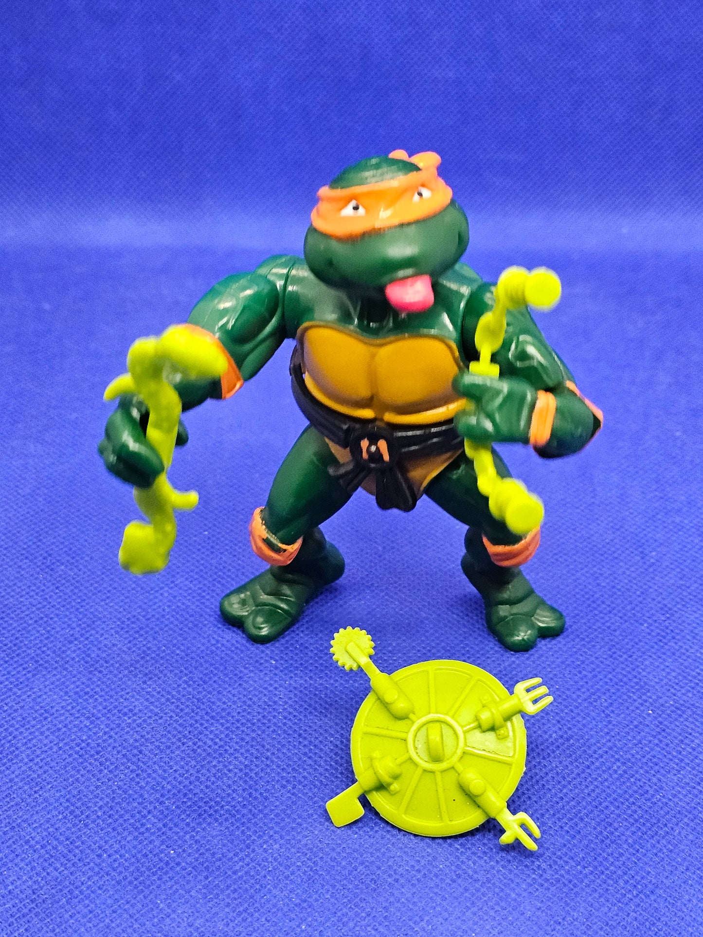 Rock’n Roll Michelangelo TMNT 1989 Playmates Toys Figurine Vintage complète 13