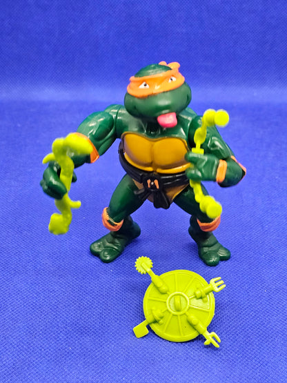 Rock’n Roll Michelangelo TMNT 1989 Playmates Toys Figurine Vintage complète 13