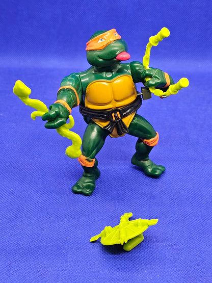 Rock’n Roll Michelangelo TMNT 1989 Playmates Toys Figurine Vintage complète 13