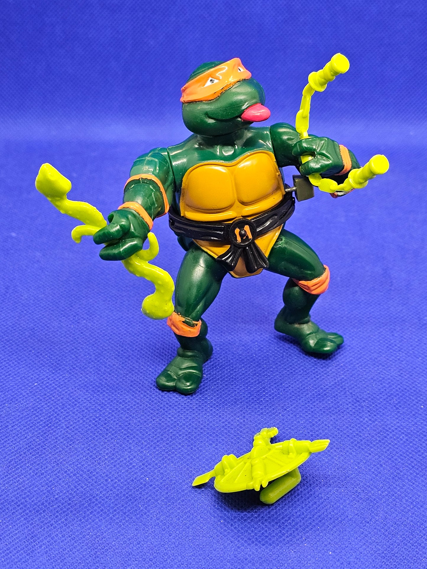 Rock’n Roll Michelangelo TMNT 1989 Playmates Toys Figurine Vintage complète 13