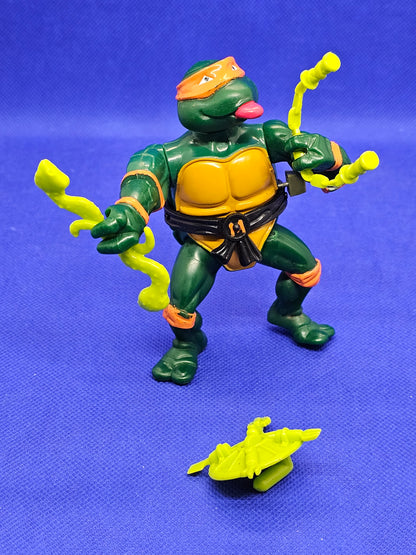 Rock’n Roll Michelangelo TMNT 1989 Playmates Toys Figurine Vintage complète 13