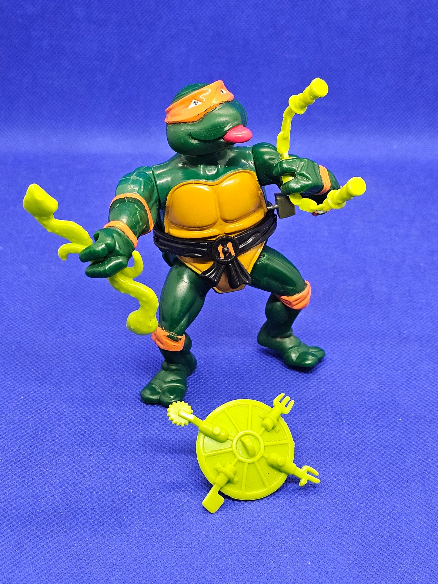 Rock’n Roll Michelangelo TMNT 1989 Playmates Toys Figurine Vintage complète 13