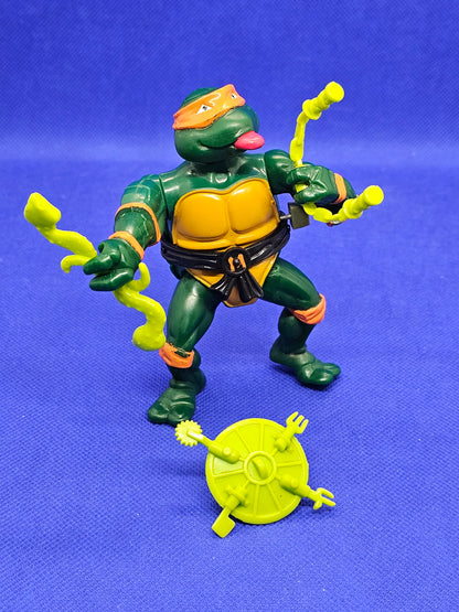 Rock’n Roll Michelangelo TMNT 1989 Playmates Toys Figurine Vintage complète 13