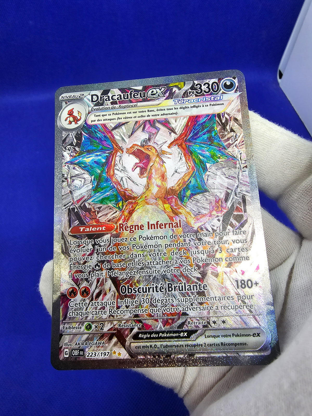 Dracaufeu ex 223/197 SIR Flammes Obsidiennes Pokémon FR Alt Secret
