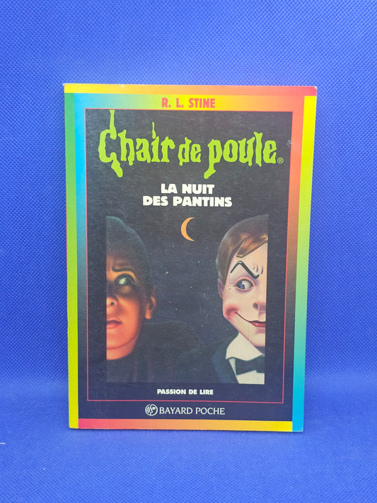Chair de Poule La Nuit des Pantins, R.L. Stine, Bayard Poche, Édition Vintage