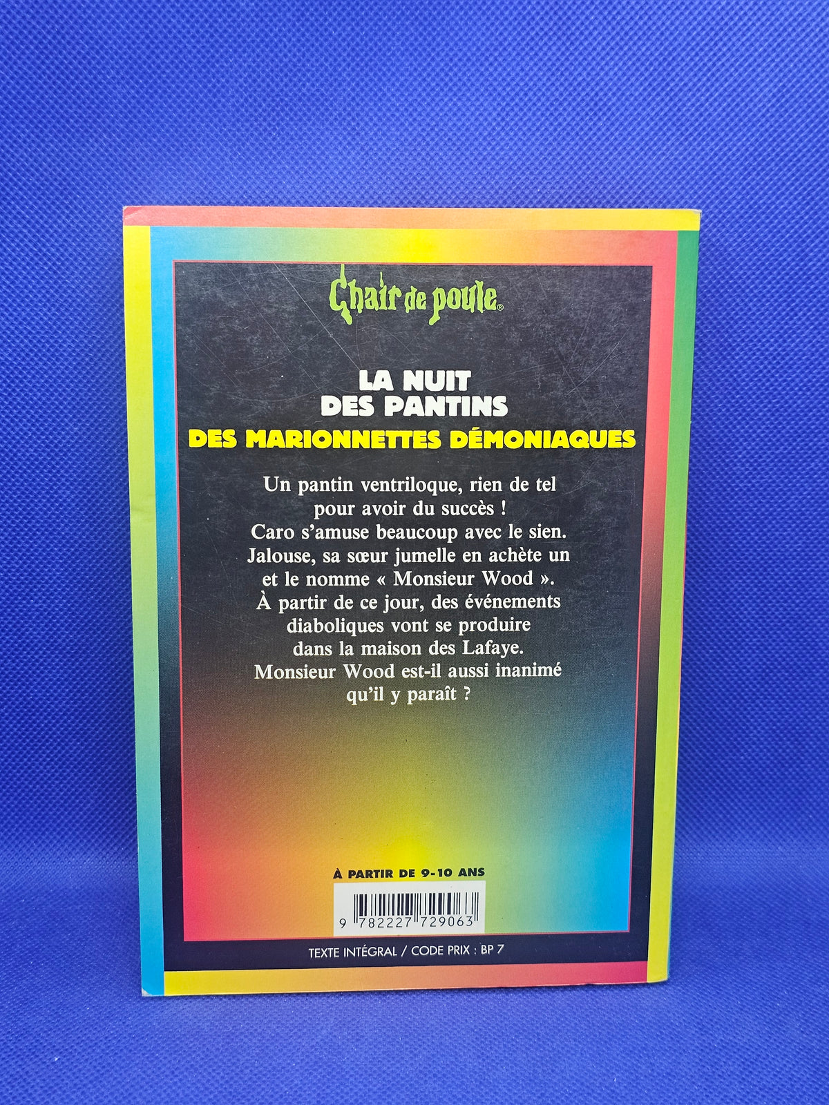 Chair de Poule La Nuit des Pantins, R.L. Stine, Bayard Poche, Édition Vintage