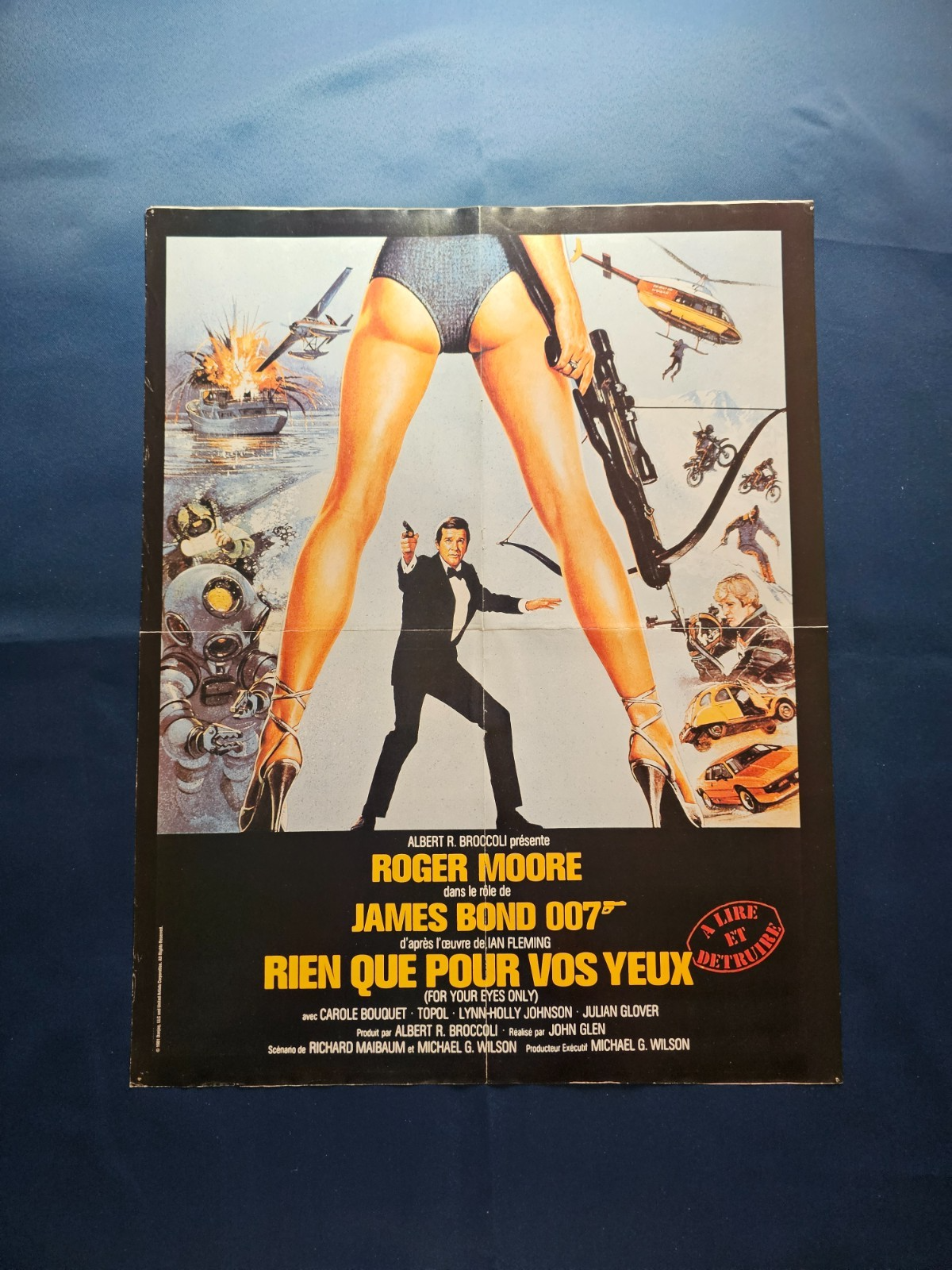 Poster James Bond 007 Rien que pour vos yeux Moonraker Roger Moore United Artist0