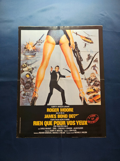 Poster James Bond 007 Rien que pour vos yeux Moonraker Roger Moore United Artist0