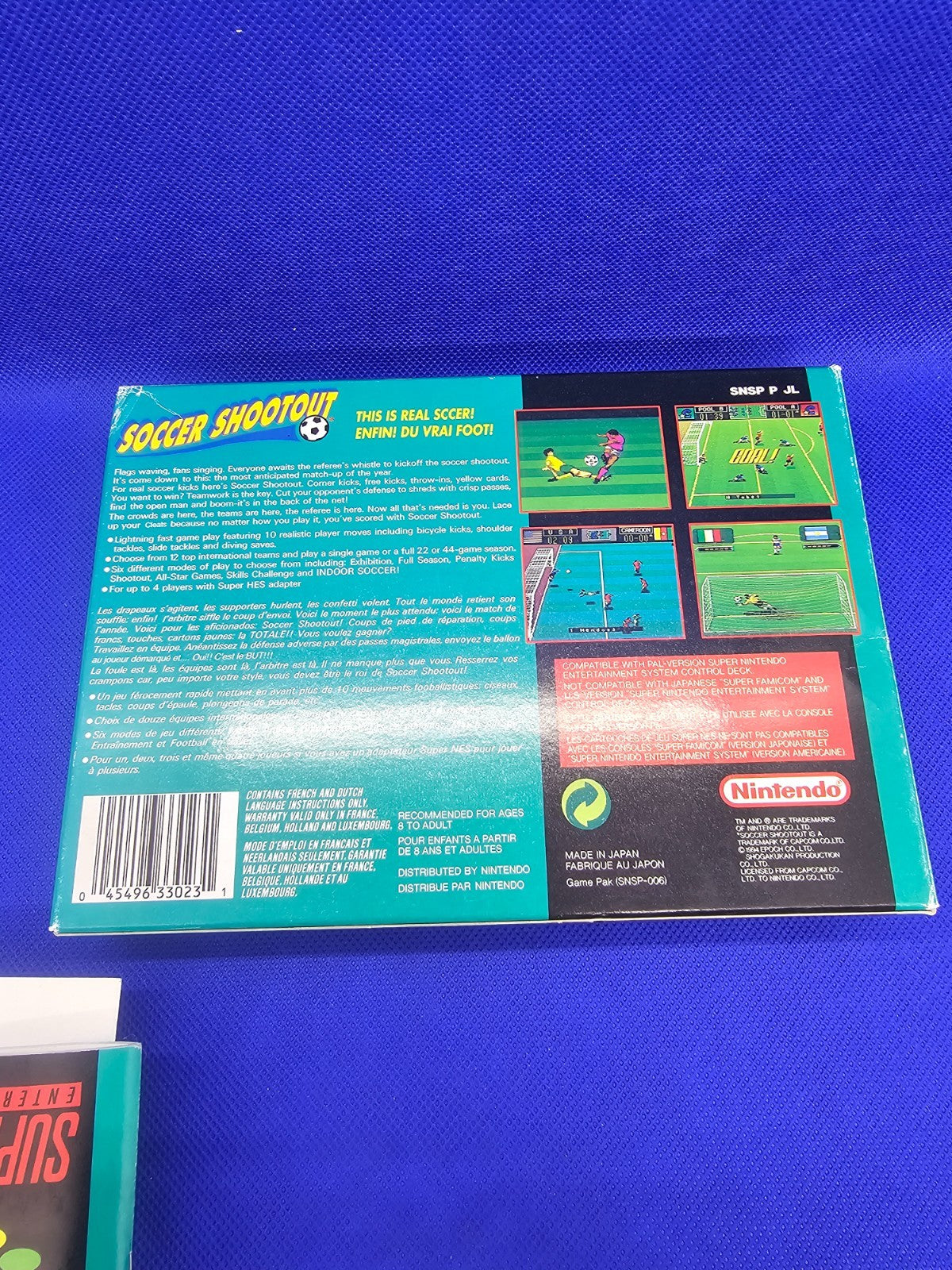 Soccer Shootout Super Nintendo SNES PAL FAH Nintendo Complet Sans Cale8