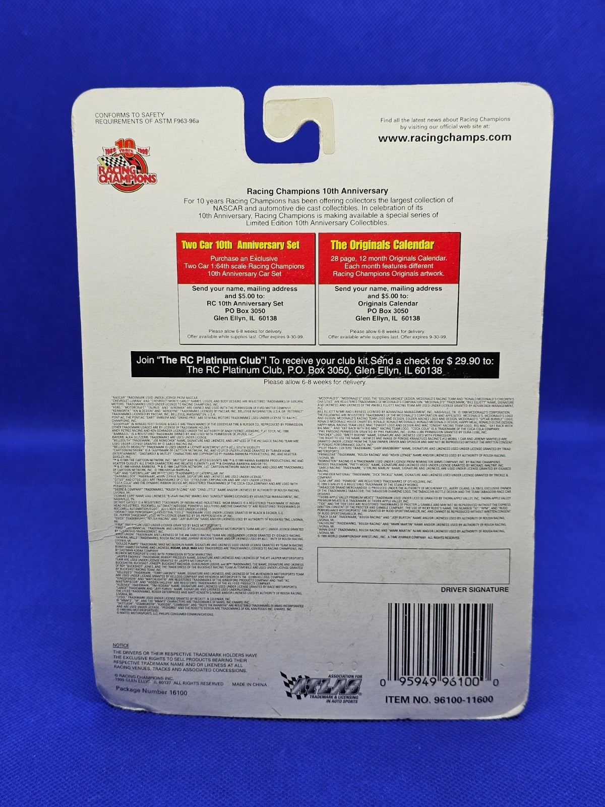 Racing Champions NASCAR Kevin Lepage #16 Signature Driver Series 1999 1642