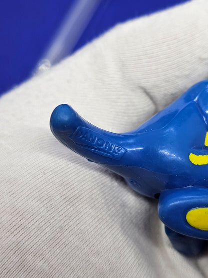 Figurine Danonino Dino Bleu Vintage Danone, Tête de Crayon, Années 903