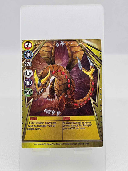 Carte Bakugan AVIOR Gate, Spin Master, 2009, Carte Métal Bakugan Résistance
