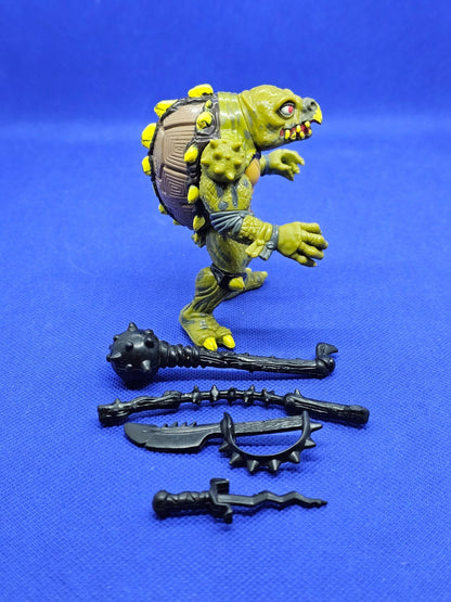 Tokka TMNT The Secret of the Ooze Tortues Ninja Playmates 1991 avec 4 armes3