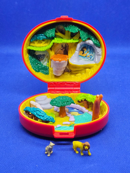 Polly Pocket Le Roi Lion Disney Bluebird 1996 Coffret Vintage 2 Figurines0