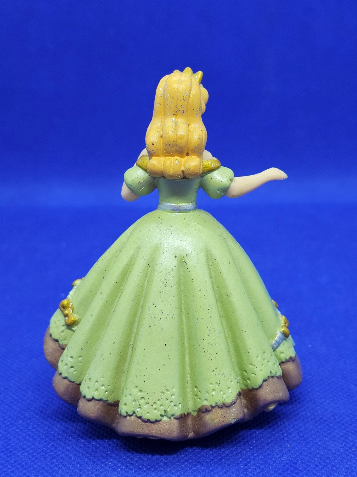 Figurine Princesse PAPO 2003 robe verte diadème 9 cm bon état1
