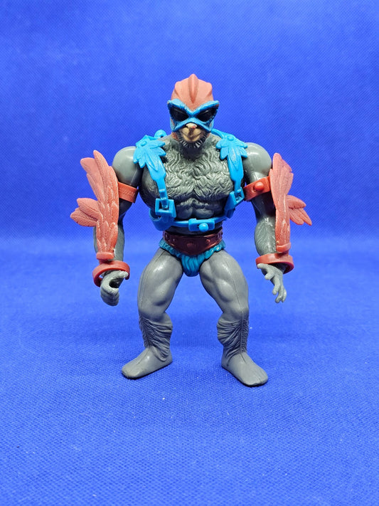 Stratos MOTU Maîtres de l'Univers Mattel 1982 Taiwan ailes rouges harnais bleu0