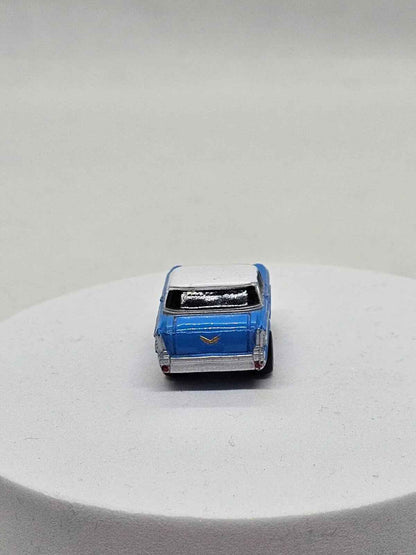 Micro Machines Chevrolet Bel Air 1957 Hardtop Bleue, Galoob, 1986, 4 cm
