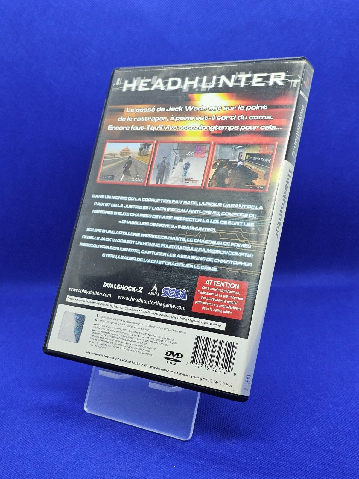 Headhunter PS2, SEGA, Version PAL FR, Complet avec Notice, 20021