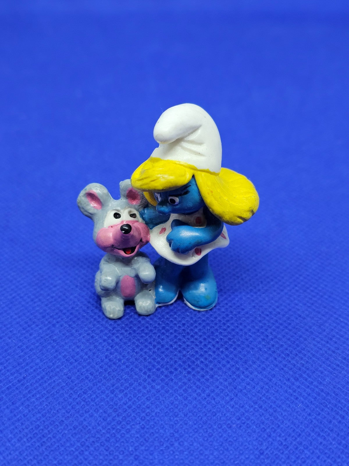 Schtroumpfette avec Souris 20410 Schleich Peyo 1991 Germany0