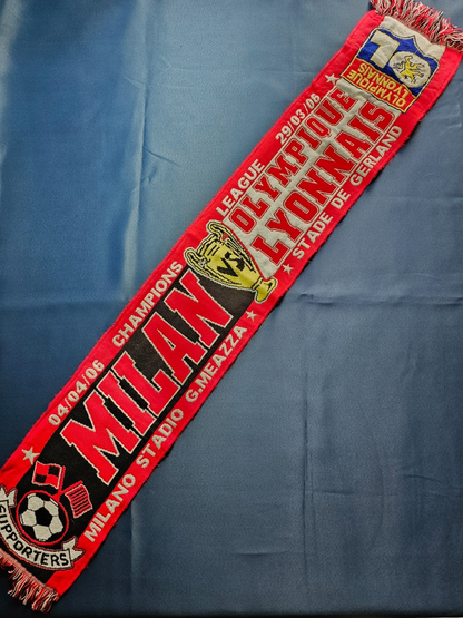 Écharpe Olympique Lyonnais Milan 290306 Coupe Europe Champion 2005 2006 OL Vinta0
