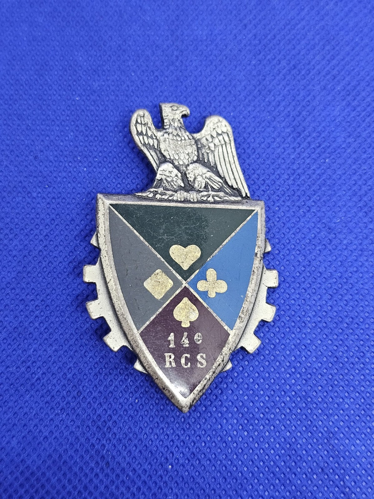 Insigne Militaire 14e RCS Régiment Commandement Soutien Drago Paris Vintage0