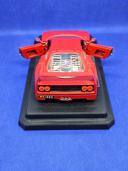Ferrari F40 1987 Bburago 124 Miniature Rouge Avec Socle Sans Essuie Glace5