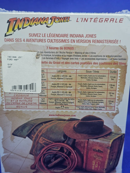 Indiana Jones L’Intégrale 4 Films Coffret 5 Blu-ray Paramount 2012 Neuf Scellé2