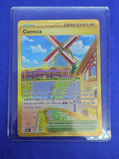 Carte Pokémon Cuencia 229/197 Hyper Rare dorée0