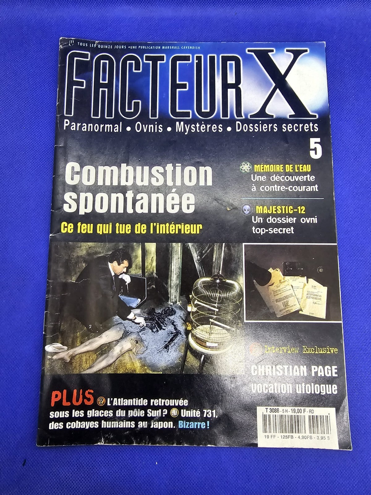 Facteur X n°5 Combustion spontanée OVNI Paranormal Marshall Cavendish 19970