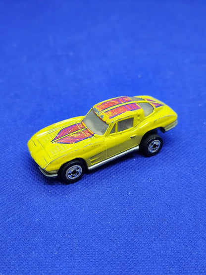 Hot Wheels Corvette Hi Rakers Real Riders Mattel 1979 Jaune 7 cm2