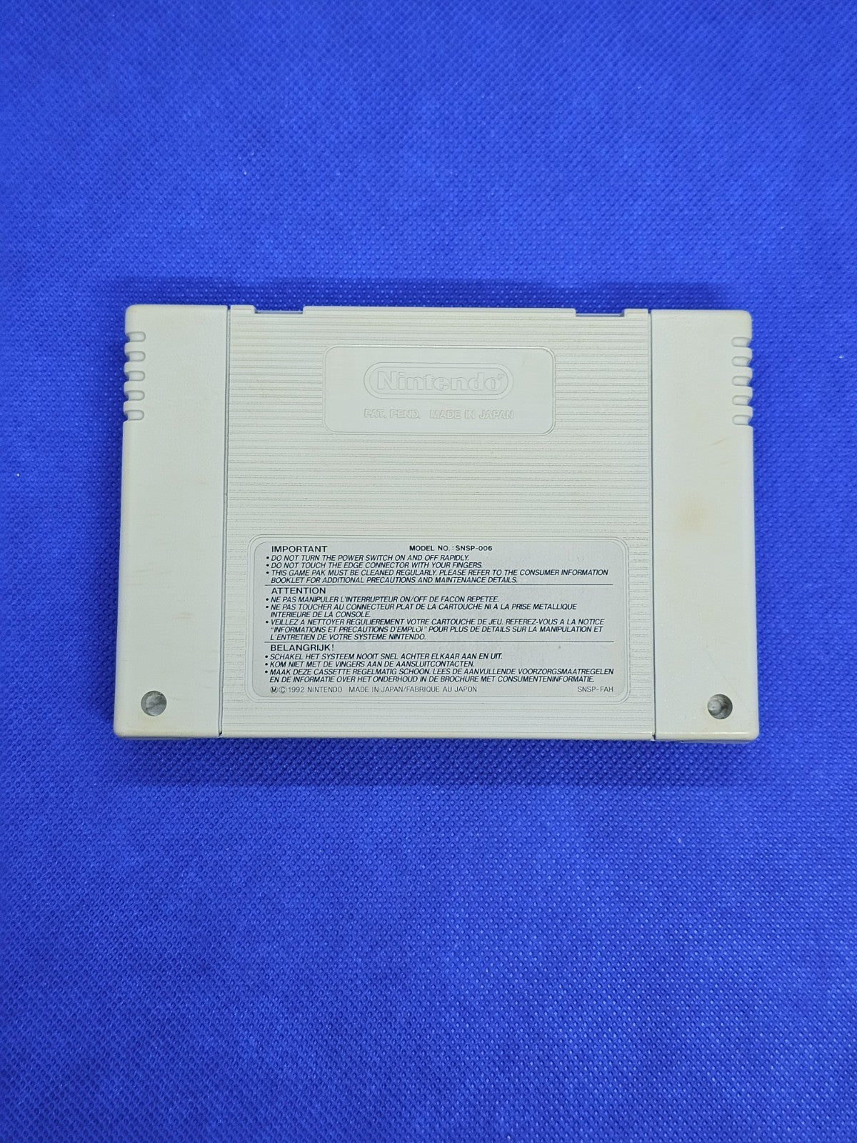 Super Mario Kart Super Nintendo SNES PAL FAH Nintendo 1992 cartouche seule1