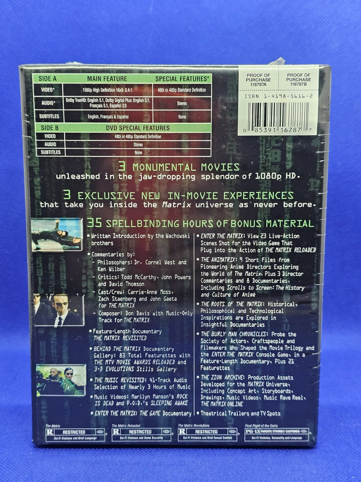The Ultimate Matrix Collection HD DVD Zone US Neuf Sous Blister Warner Bros2