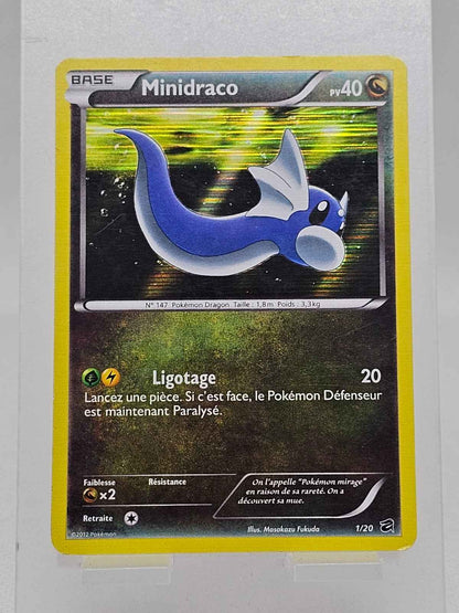 Minidraco 1/20, Holo, Pokémon 2012, Carte FR